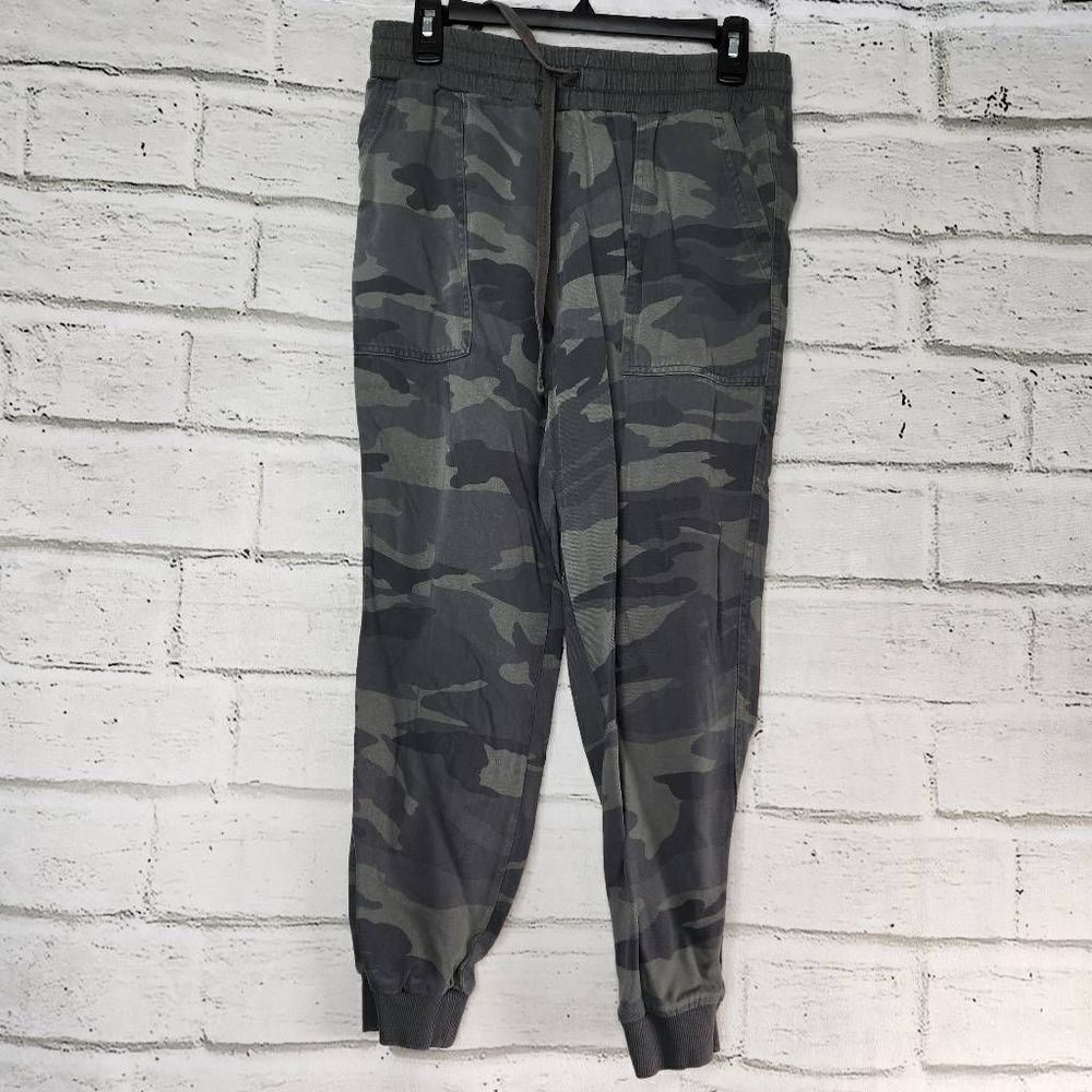 Splendid Camo Jogger Pull On Pants Womens Small Casual Casual Green Rayon